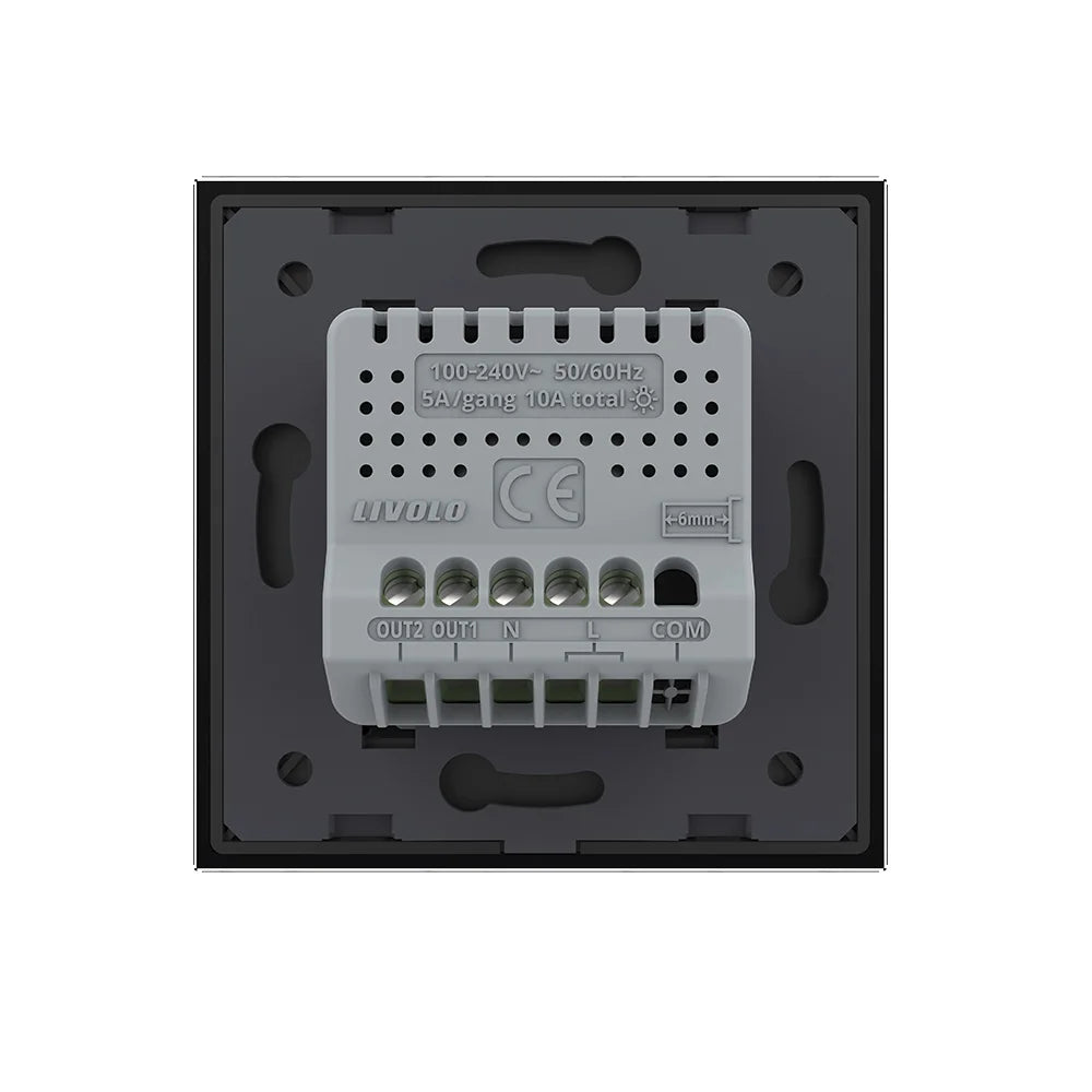 Intrerupator Dublu Wi-Fi cu Touch LIVOLO din Sticla – Serie Noua