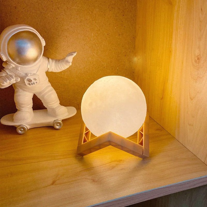 Lampa de veghe luna 3D Moon Light, lumina LED alb cald
