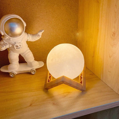 Lampa de veghe luna 3D Moon Light, lumina LED alb cald