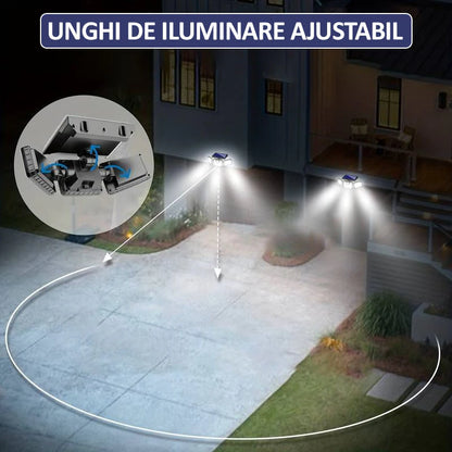 Lampa tripla cu incarcare solara
