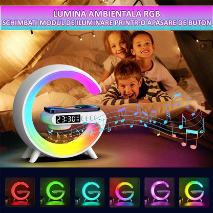 Lampa decorativa multifunctionala cu incarcare wireless 15W